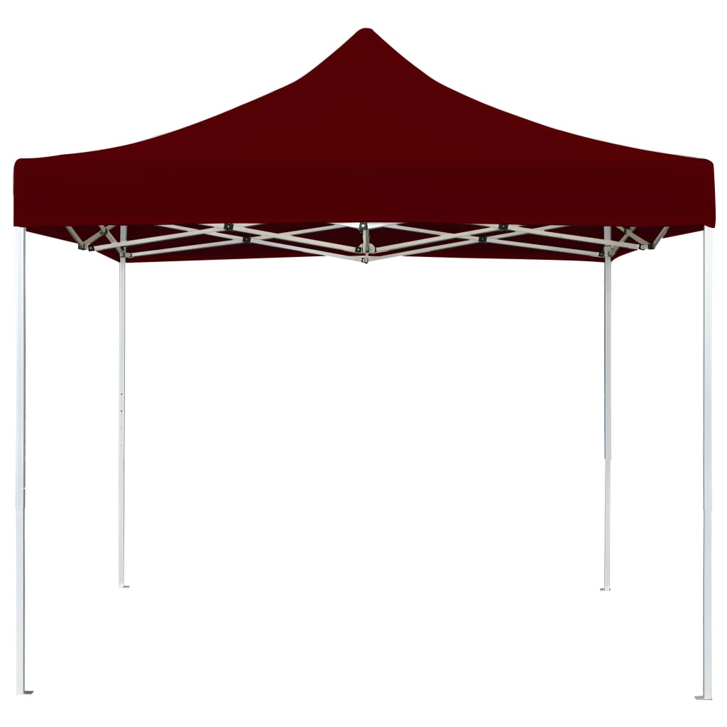 Tente de réception pliable Aluminium 3 x 3 m Bordeaux