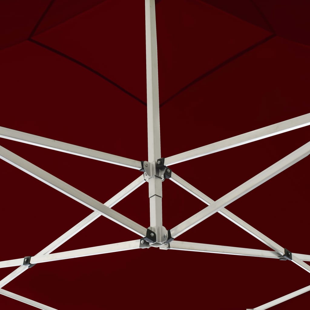 Tente de réception pliable Aluminium 3 x 3 m Bordeaux