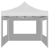 Tente de réception pliable avec parois Aluminium 3x3 m Blanc