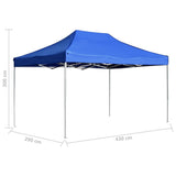 Tente de réception pliable Aluminium 4,5x3 m Bleu