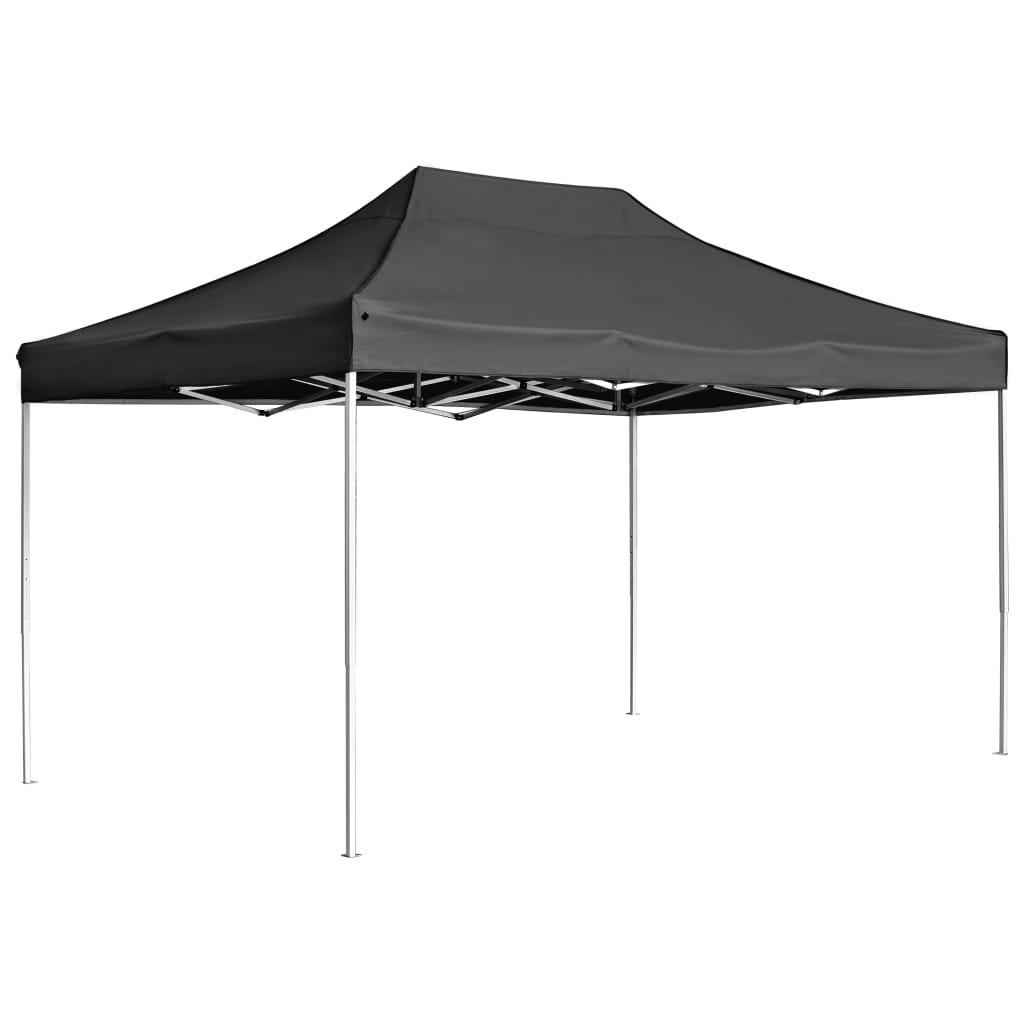 Tente de réception pliable Aluminium 4,5x3 m Anthracite