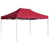 Tente de réception pliable Aluminium 4,5x3 m Bordeaux