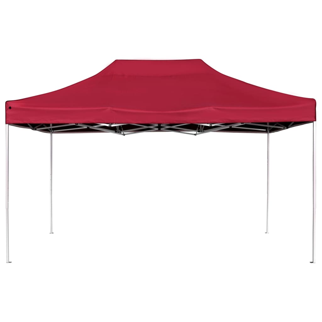 Tente de réception pliable Aluminium 4,5x3 m Bordeaux