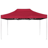 Tente de réception pliable Aluminium 4,5x3 m Bordeaux