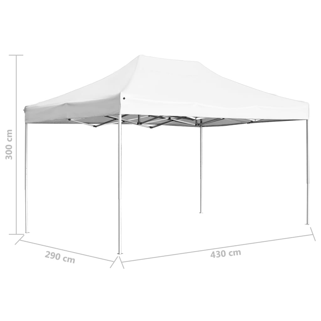 Tente de réception pliable Aluminium 4,5x3 m Blanc