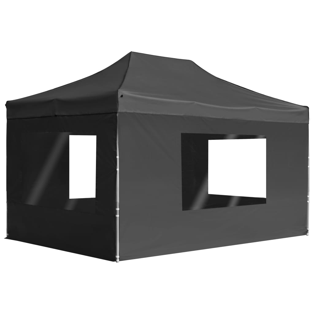 Tente de réception pliable à parois Aluminium 4,5x3m Anthracite