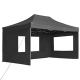 Tente de réception pliable à parois Aluminium 4,5x3m Anthracite