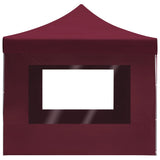 Tente de réception pliable et parois Aluminium 4,5x3 m Bordeaux