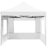 Tente de réception pliable avec parois Aluminium 4,5x3 m Blanc