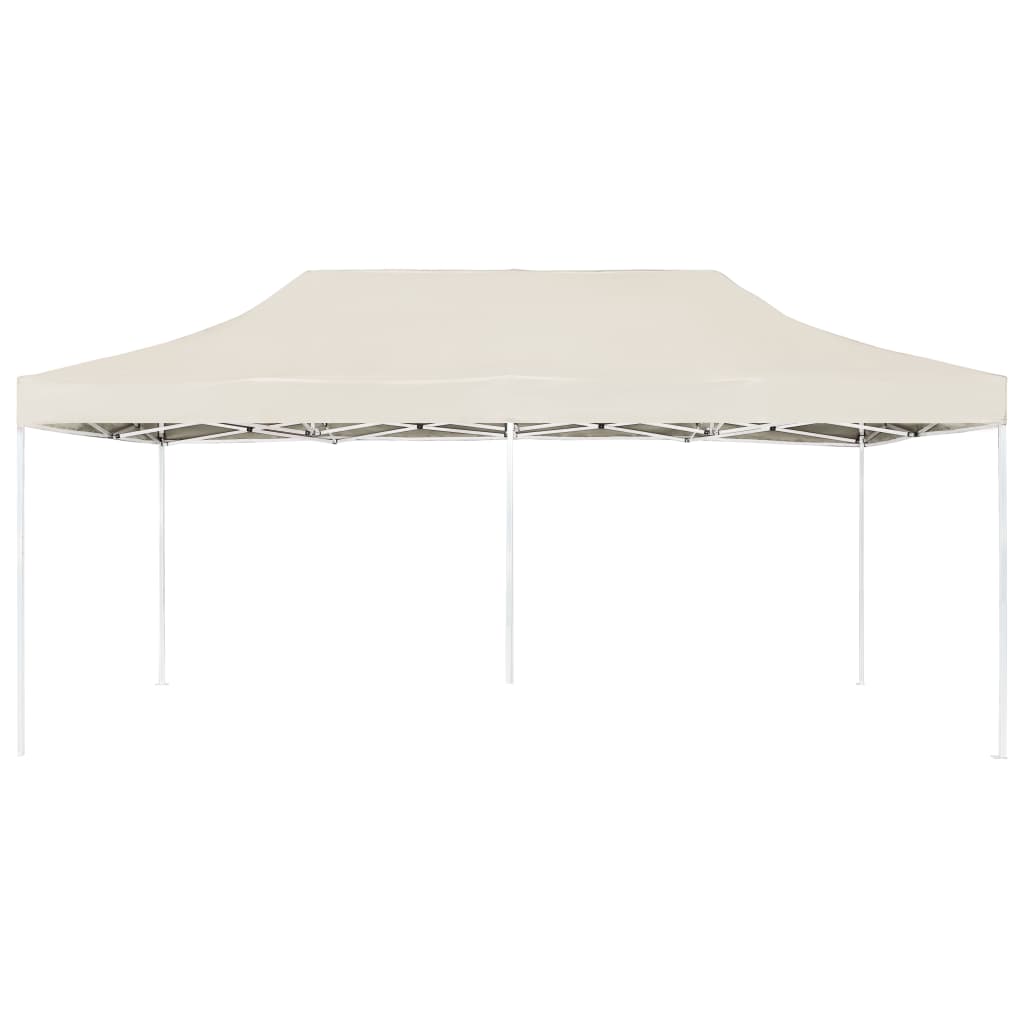 Folding Reception Tent Aluminum 6 x 3 m Cream