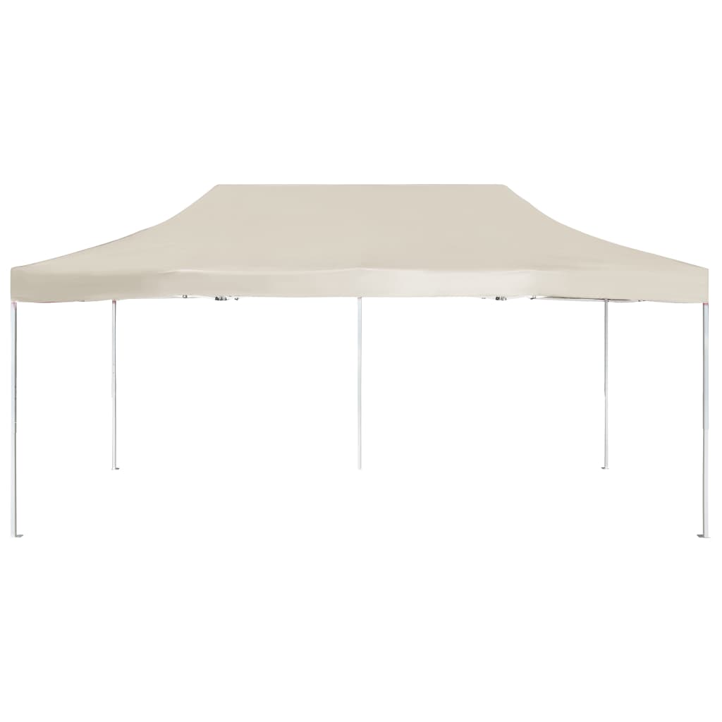 Folding Reception Tent Aluminum 6 x 3 m Cream