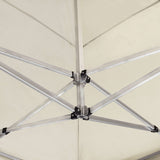 Folding Reception Tent Aluminum 6 x 3 m Cream