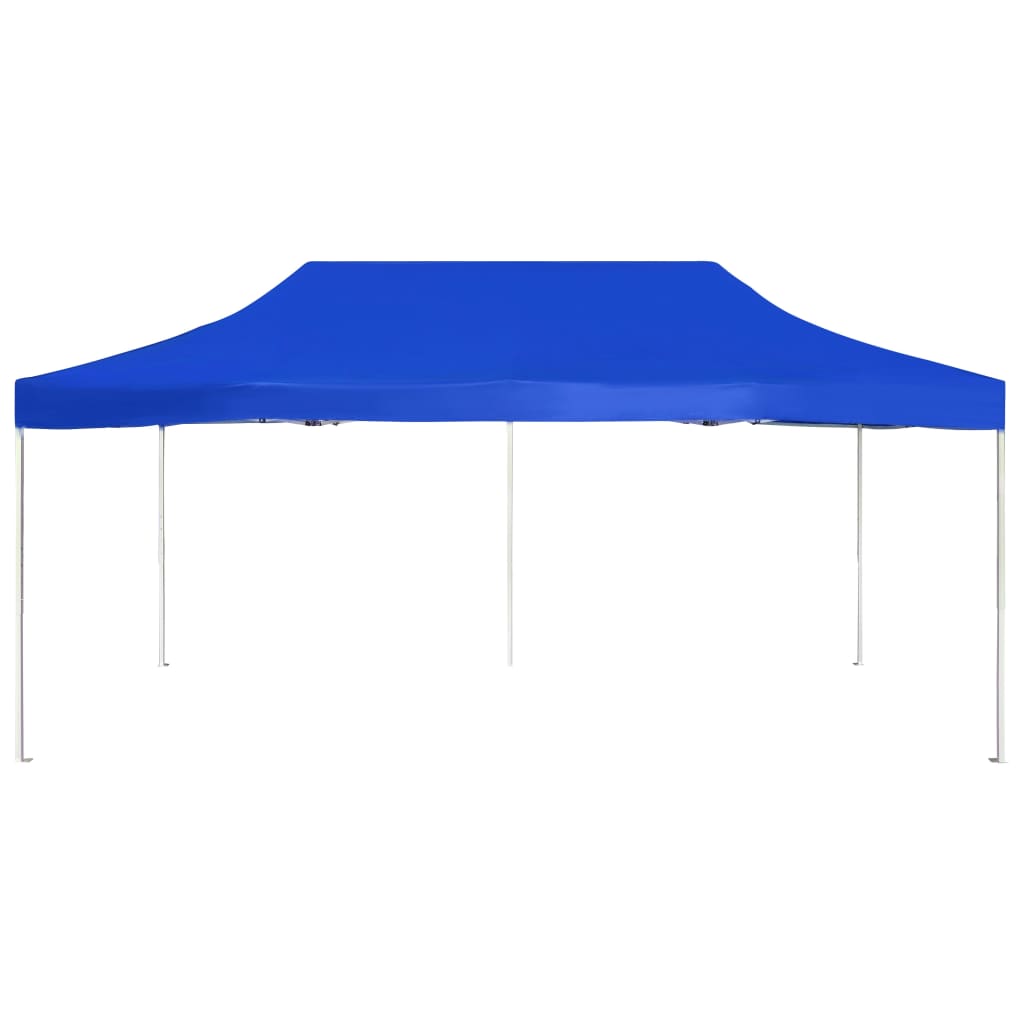 Tente de réception pliable Aluminium 6 x 3 m Bleu