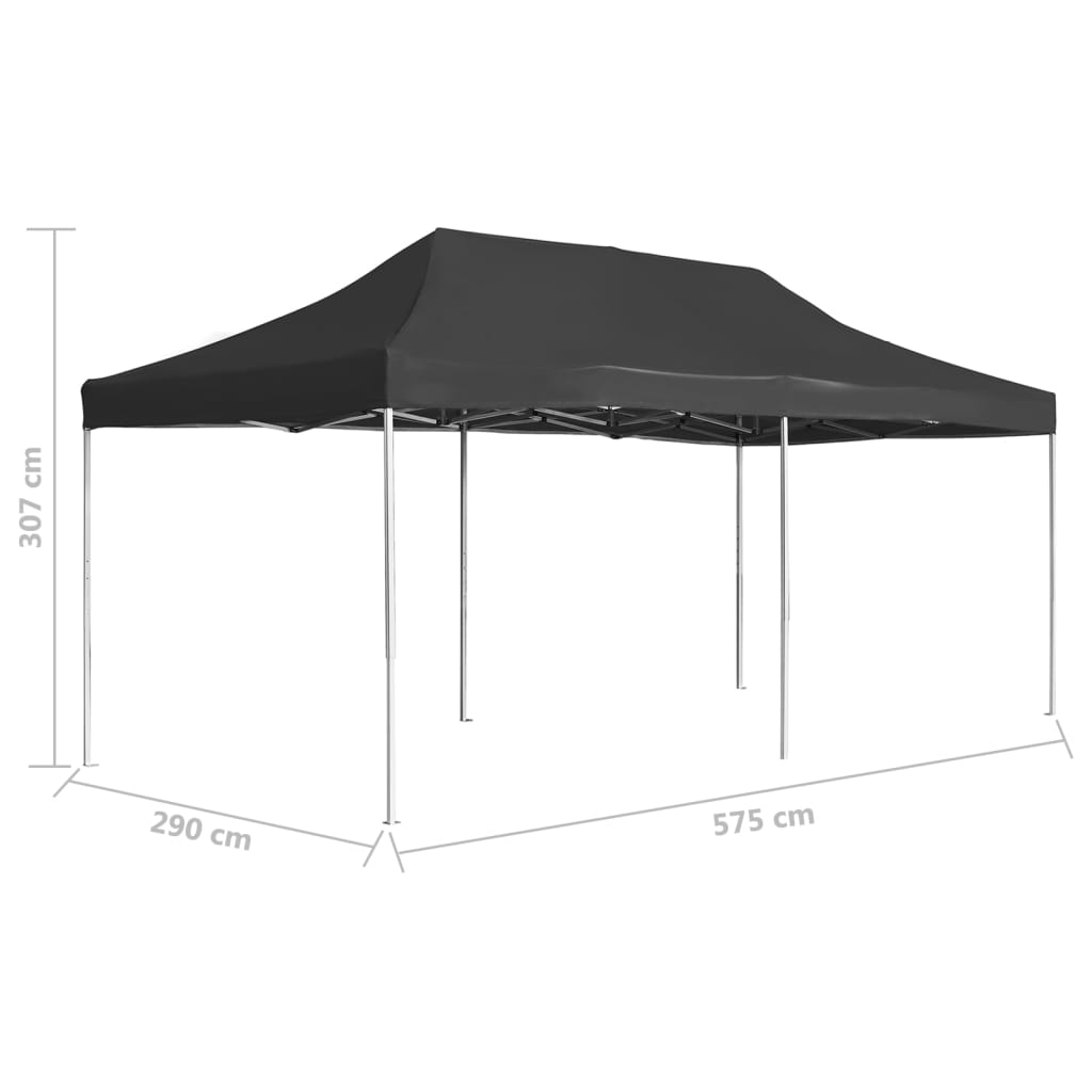 Tente de réception pliable Aluminium 6 x 3 m Anthracite