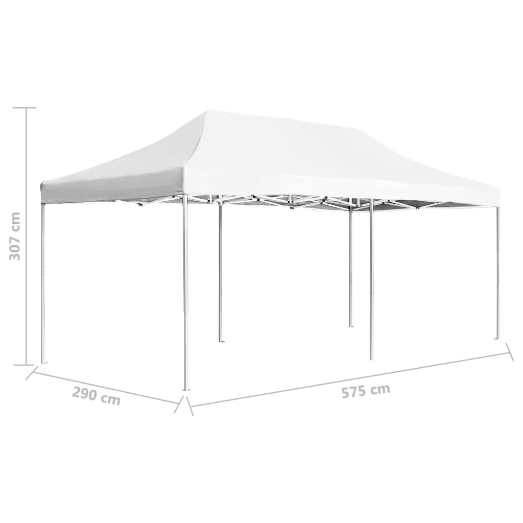 Faltbares Empfangszelt Aluminium 6 x 3 m Weiß