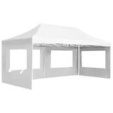 Tente de réception pliable avec parois Aluminium 6 x 3 m Blanc