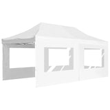 Tente de réception pliable avec parois Aluminium 6 x 3 m Blanc