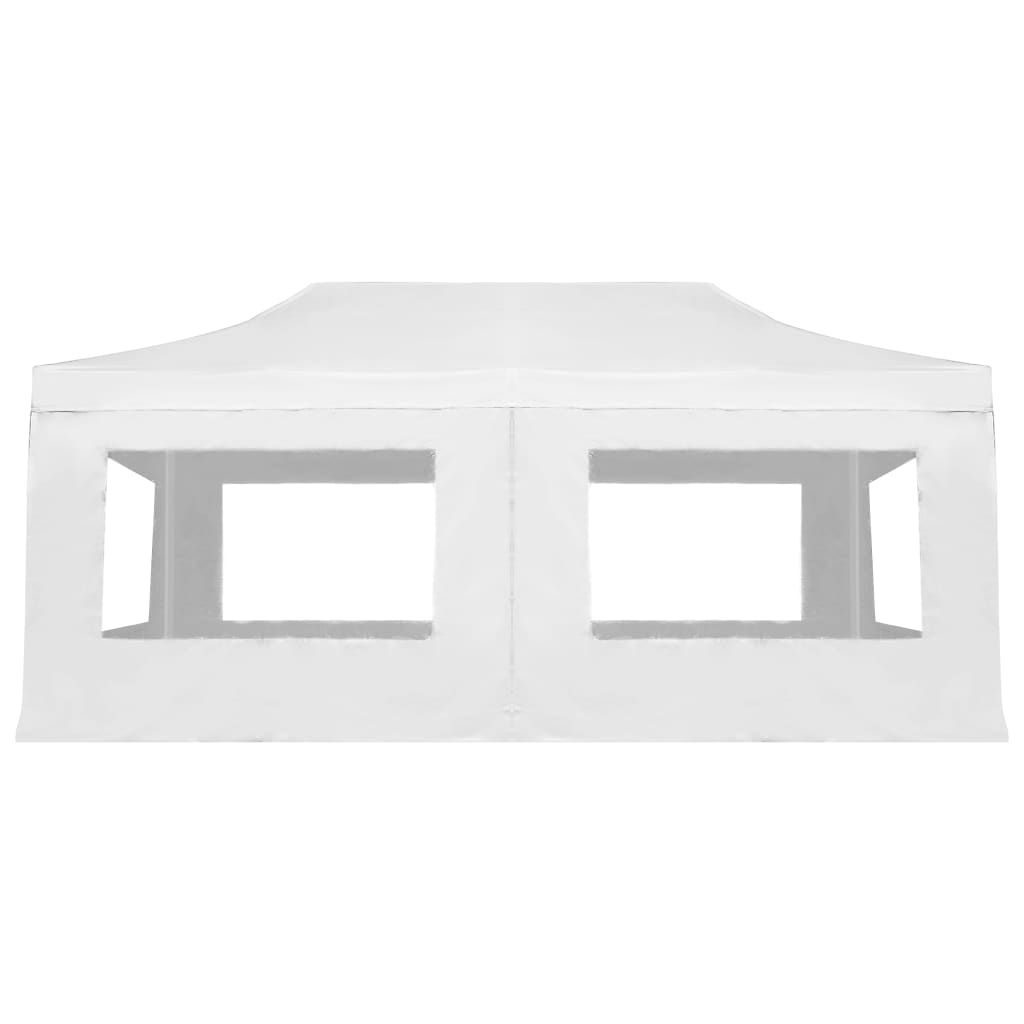 Tente de réception pliable avec parois Aluminium 6 x 3 m Blanc