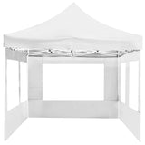 Tente de réception pliable avec parois Aluminium 6 x 3 m Blanc