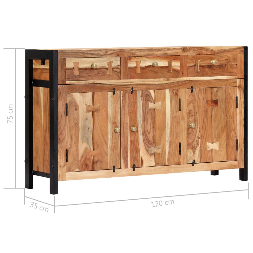 Buffet 120x35x75 cm Bois d'acacia solide