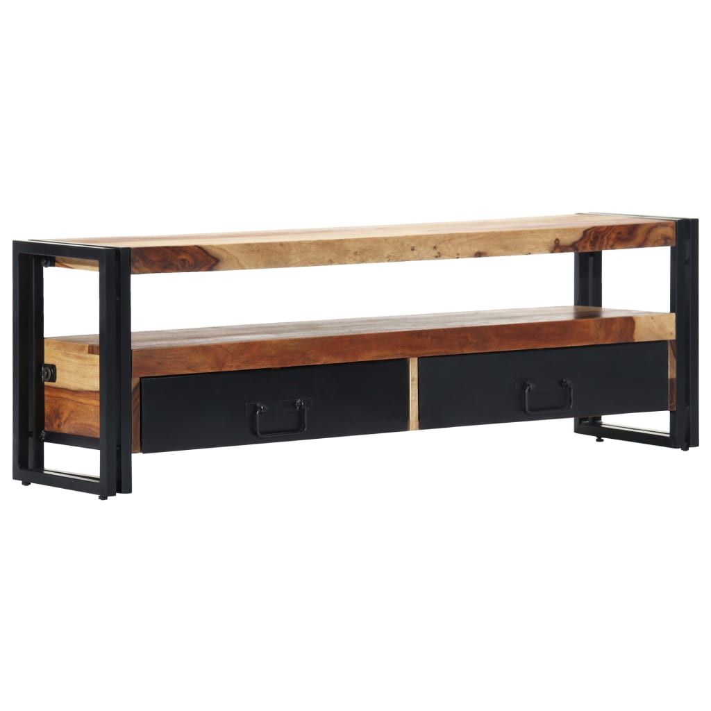 Meuble TV 120x30x40 cm Bois de Sesham solide