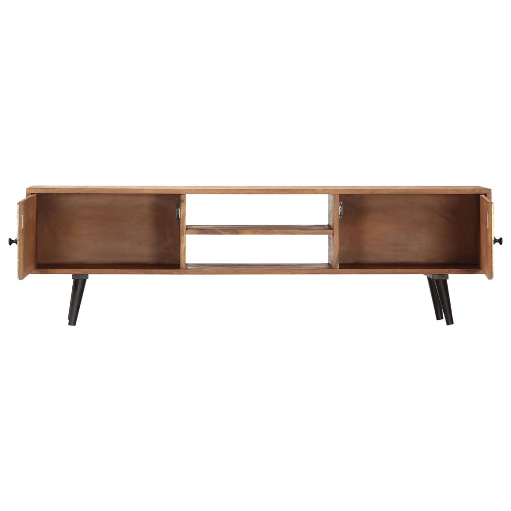 Meuble TV 140x30x40 cm Bois solide d'acacia