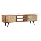 Meuble TV 140x30x40 cm Bois solide d'acacia