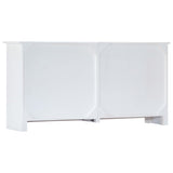 Handmade Sideboard White 140x30x70 cm Solid Acacia Wood