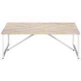 Table basse 110x110x36 cm Bois de manguier solide