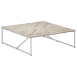 Table basse 110x110x36 cm Bois de manguier solide