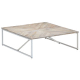 Table basse 110x110x36 cm Bois de manguier solide