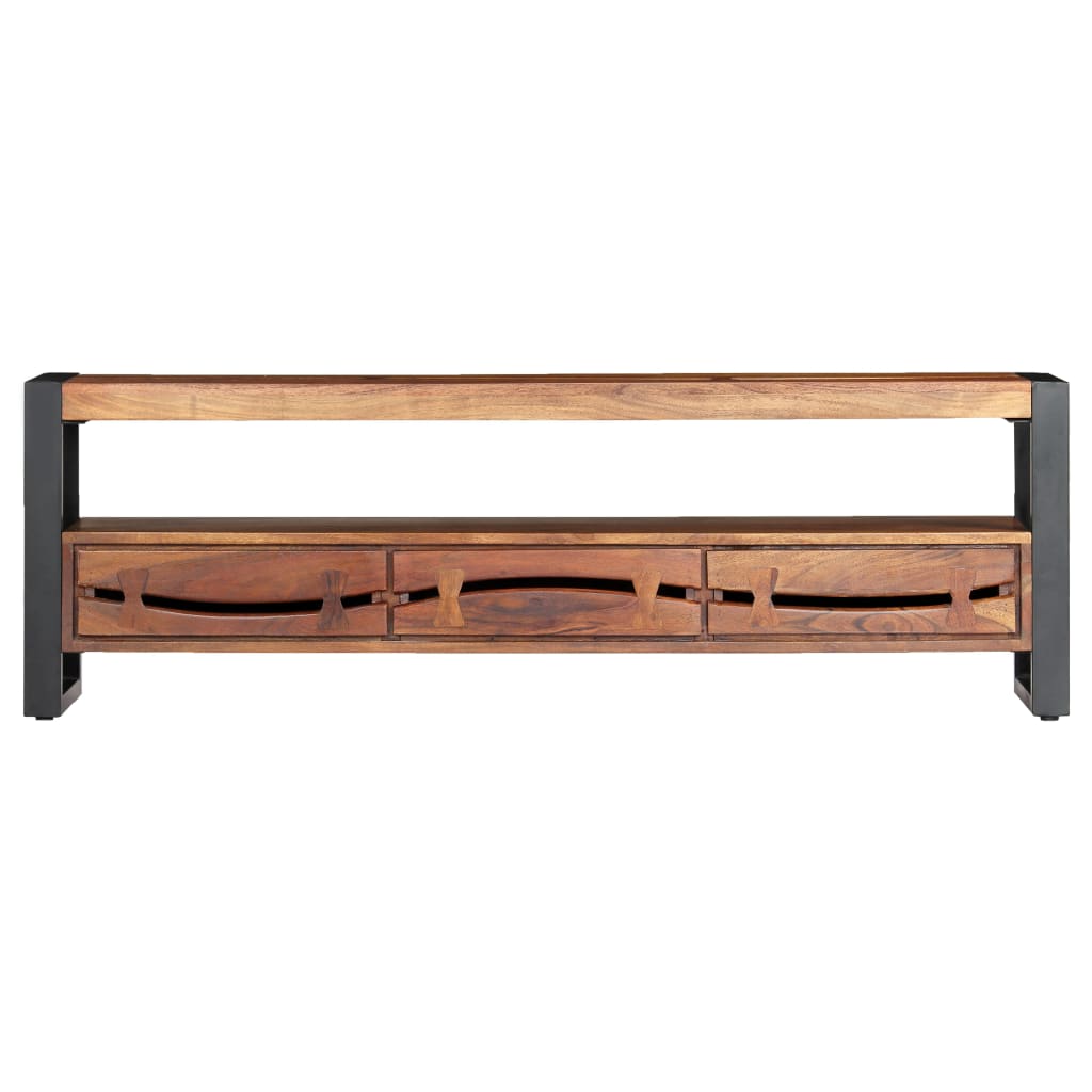 Meuble TV 140x30x45 cm Bois d'acacia massif