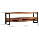 Meuble TV 140x30x45 cm Bois d'acacia massif