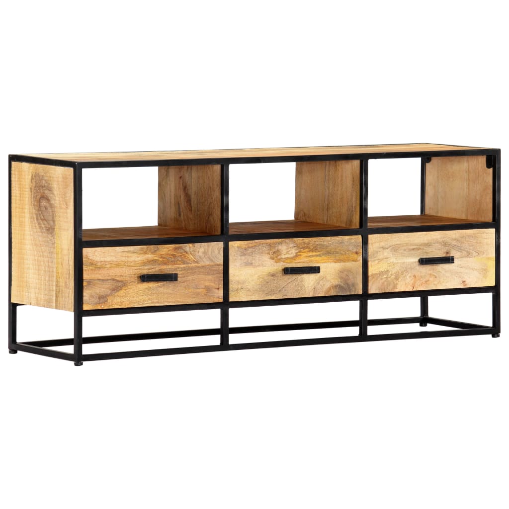 Meuble TV 120x30x45 cm Bois solide de manguier