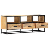 Meuble TV 120x30x45 cm Bois solide de manguier