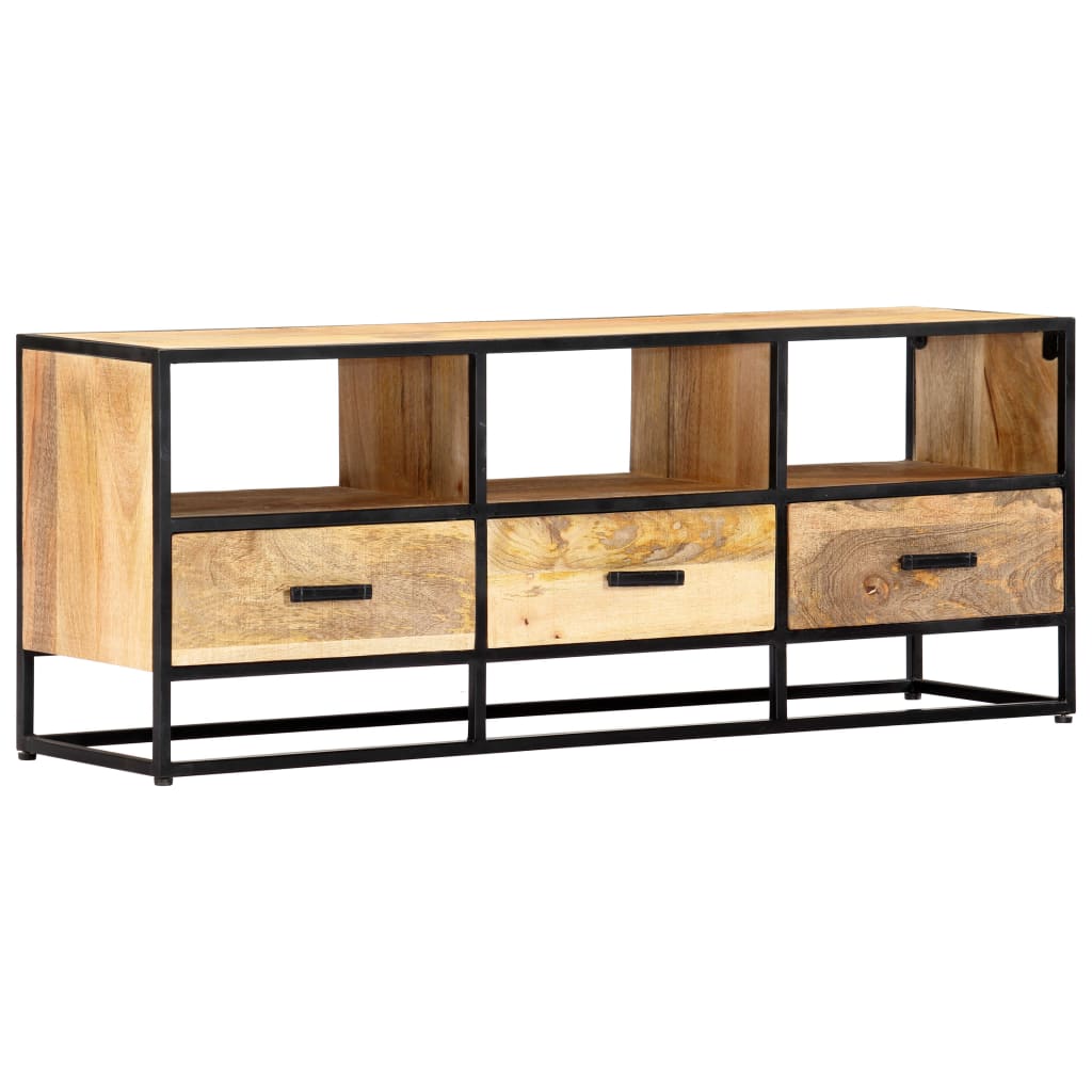 Meuble TV 120x30x45 cm Bois solide de manguier