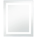 Miroir à LED pour salle de bains et capteur tactile 50x60 cm