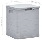 Boîte de rangement de jardin 90 L Gris clair