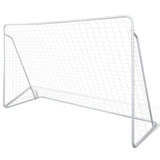 Filets de but de football Acier 2 pcs 240x90x150 cm