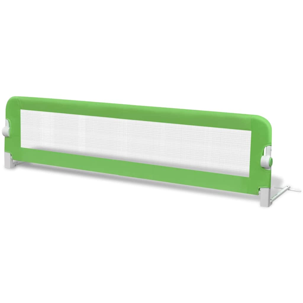 Barrière de lit de sécurité pour tout-petits 2pcs Vert 150x42cm