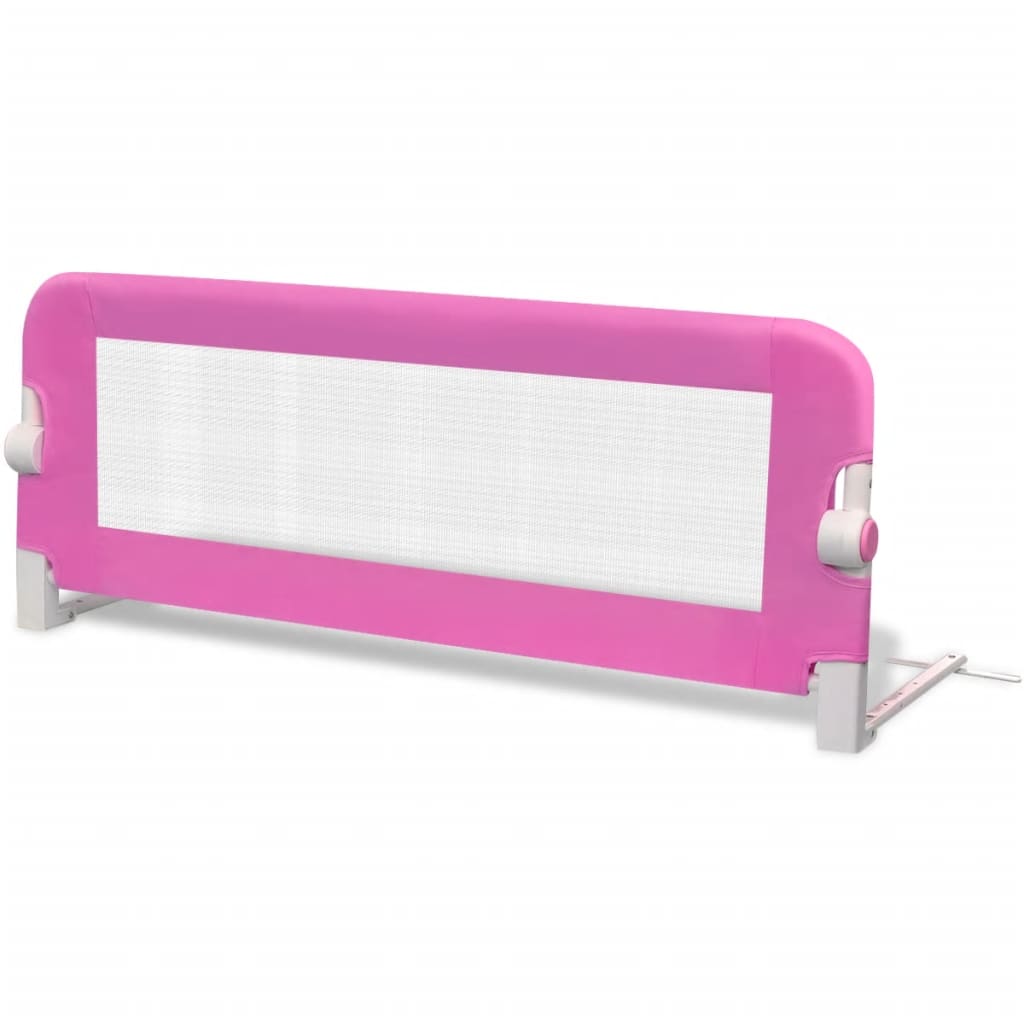 Barrière de lit de sécurité pour tout-petits 2pcs Rose 102x42cm