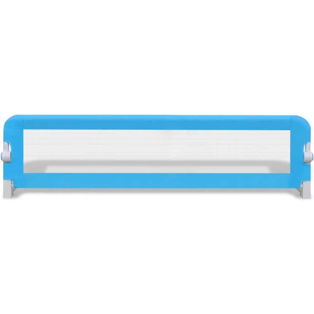 Barrière de lit de sécurité pour tout-petits 2pcs Bleu 150x42cm