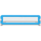 Barrière de lit de sécurité pour tout-petits 2pcs Bleu 150x42cm