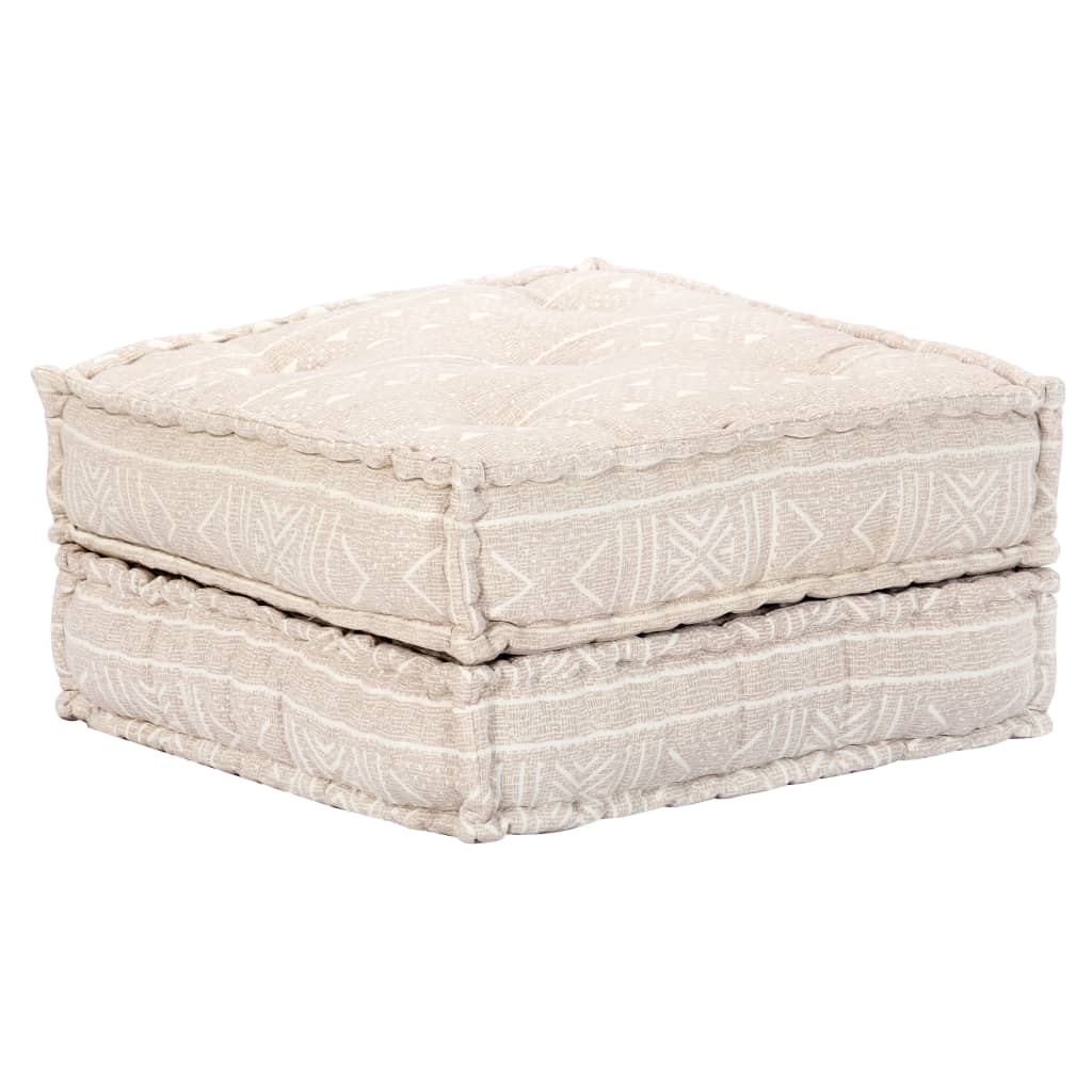 Pouf modulaire à 2 places Beige Tissu