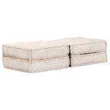 Pouf modulaire à 2 places Beige Tissu