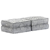 Pouf modulaire à 2 places Gris clair Tissu