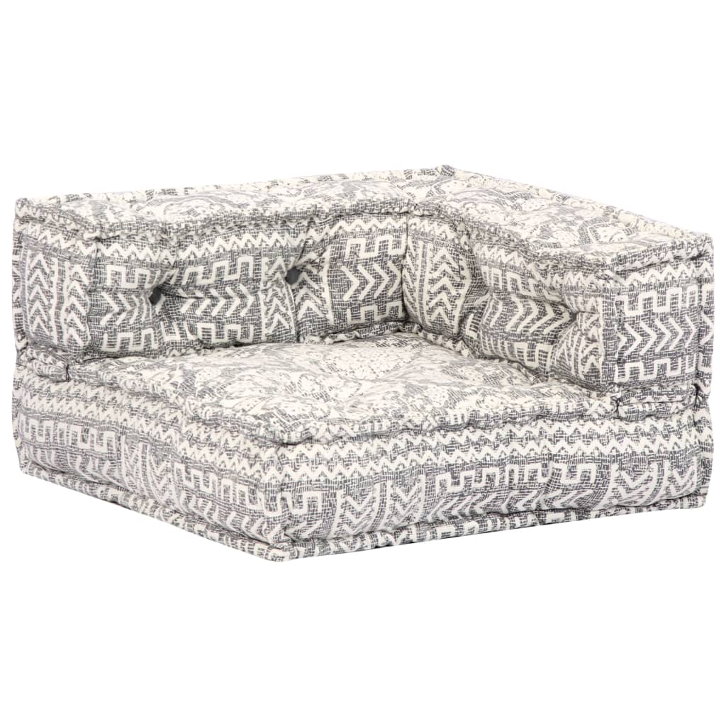 Pouf modulaire à 2 places Gris clair Tissu