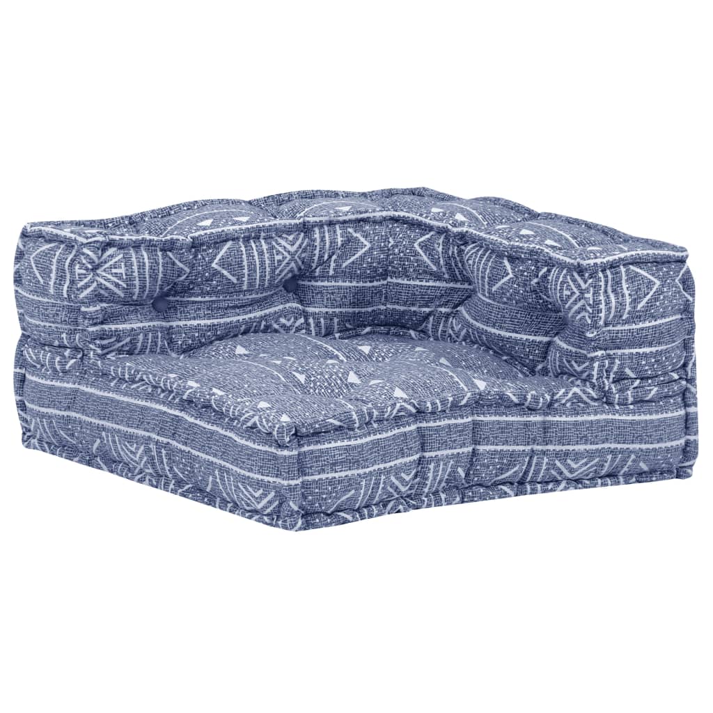 Pouf modulaire à 3 places Indigo Tissu