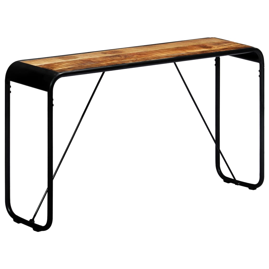 Table console 140 x 35 x 76 cm Bois de manguier massif brut