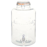 XXL-Wasserspender mit Wasserhahn, transparent, 8 l, Glas